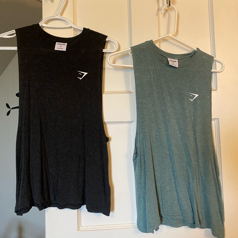 Two shirts.  Gym shark bundle XS but fits bigger.